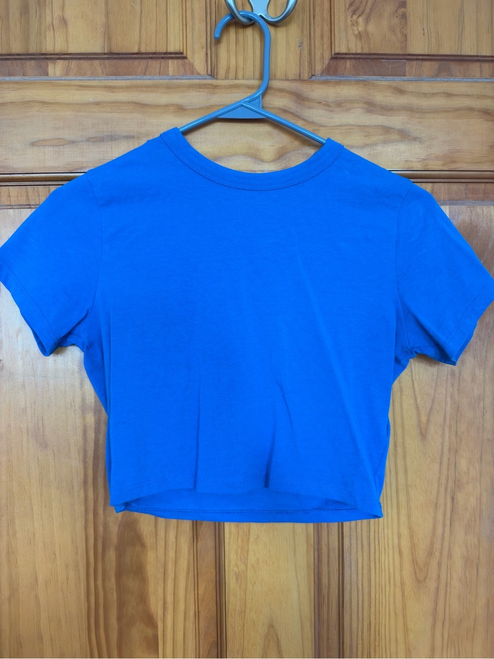 Cotton On Bright Blue Women's Cropped Tee